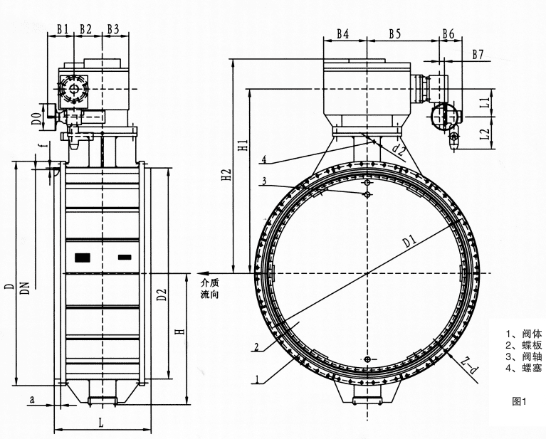 Electric vacuum butterfly valve 1